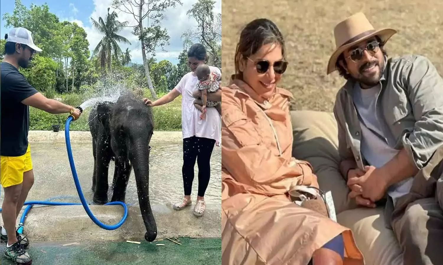 వెకేష‌న్ మూడ్‌లో రామ్ చ‌ర‌ణ్‌.. బుల్లి ఏనుగుకి స్నానం చేయిస్తున్న చెర్రీ దంప‌తులు