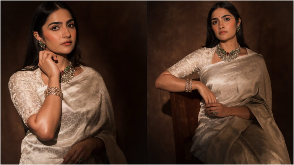 Kantara Chapter 1 Heroine Rukmini Vasanth Gorgeous Saree Photos