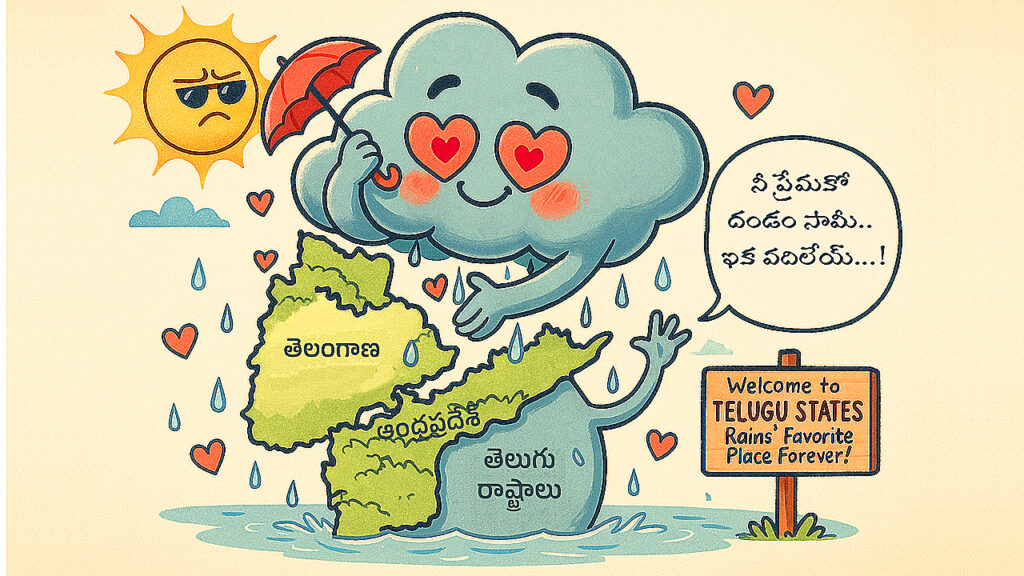 Telugu States Drenched in Endless Showers — Monsoon Still in Love with Andhra and Telangana