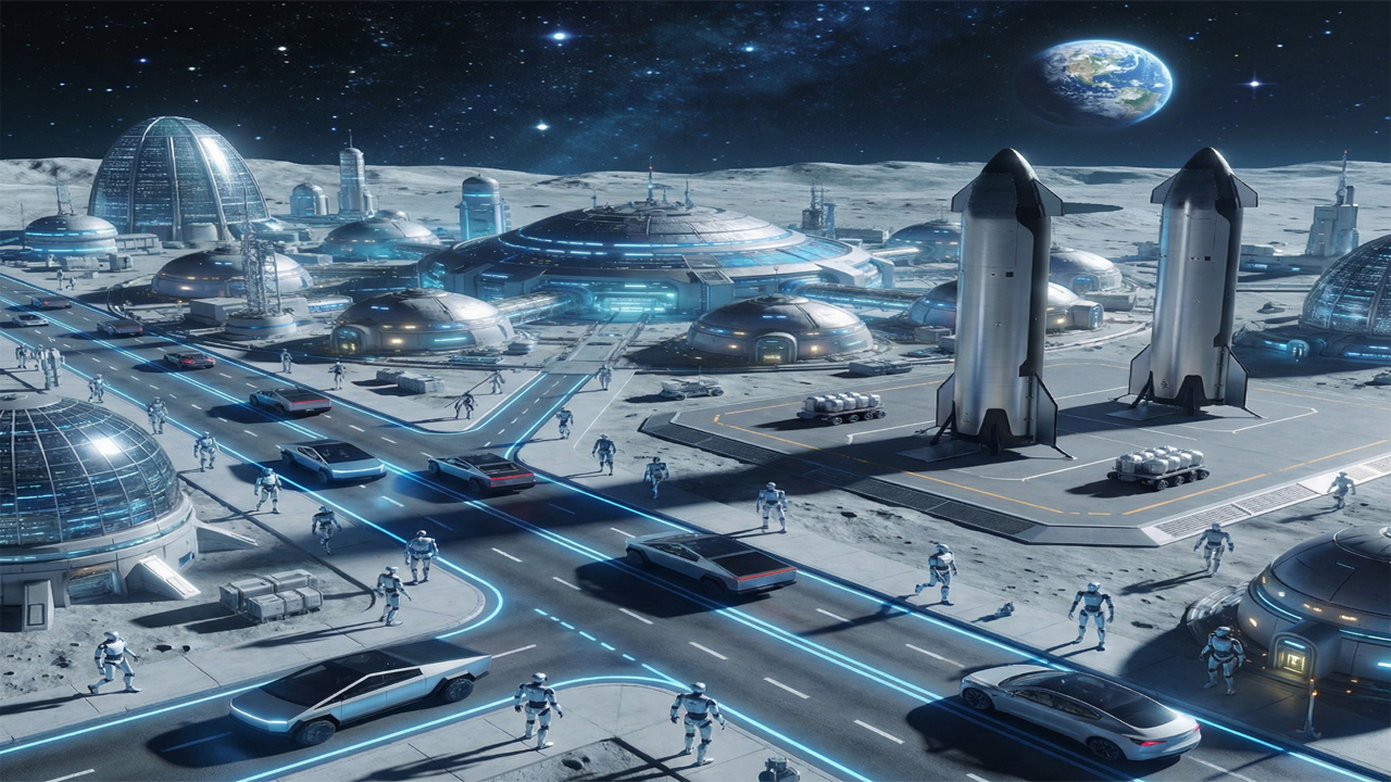Self Growing City On The Moon