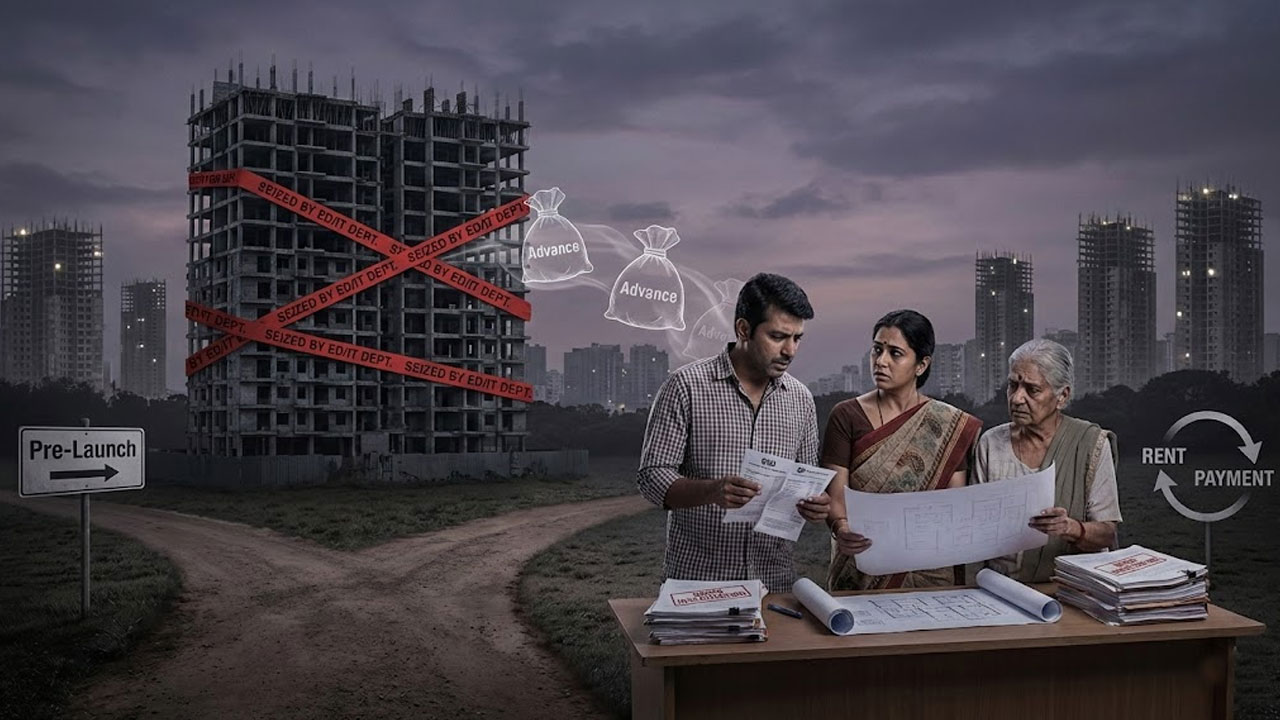 hyderabad prelaunch scam crisis image created with AI help