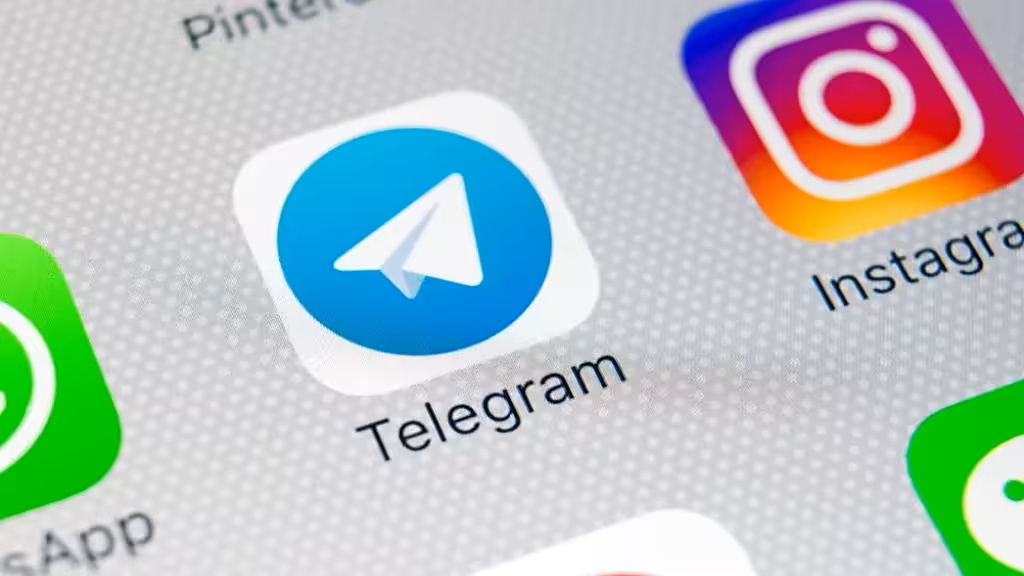 Telegram app icon displayed on a smartphone screen